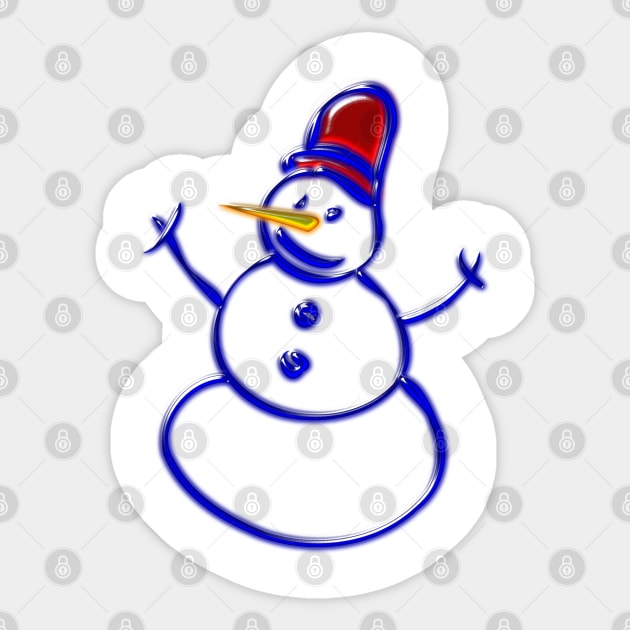 Snowman Sticker by Anastasiya Malakhova